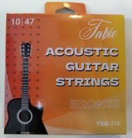 Струны Fabio FSB-110 для акустической гитары (бронза 0.010-0.047)
