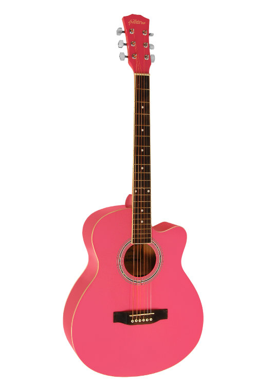 Акустическая гитара Elitaro E4010C Розовая