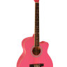 Акустическая гитара Elitaro E4010C Розовая