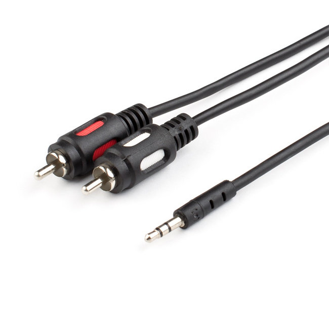 Кабель 3.5 Jack (M) - 2xRCA (M), стерео, аудио,  1.5м