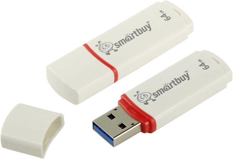 Флешка USB Smartbuy 64GB Crown White