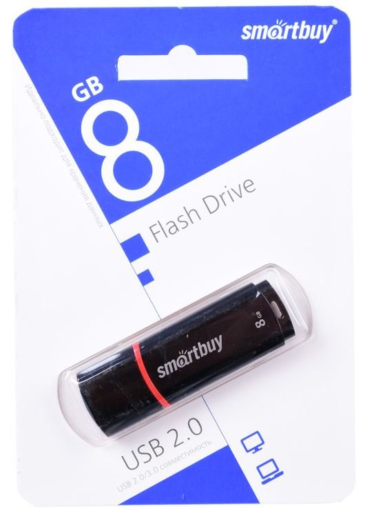 Флешка USB Smartbuy 8GB Crown Black (SB8GBCRW-K)