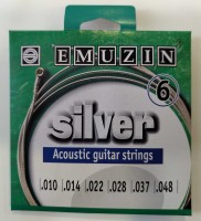 Струны Emuzin SILVER <6A203> для 6-стр. гитары навивка серебр. бронза (.010 - .047)