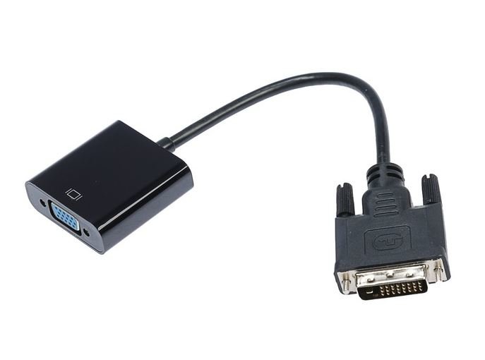 Кабель-адаптер DVI 25(m)-VGA(f), кабель 0.2 м, черный