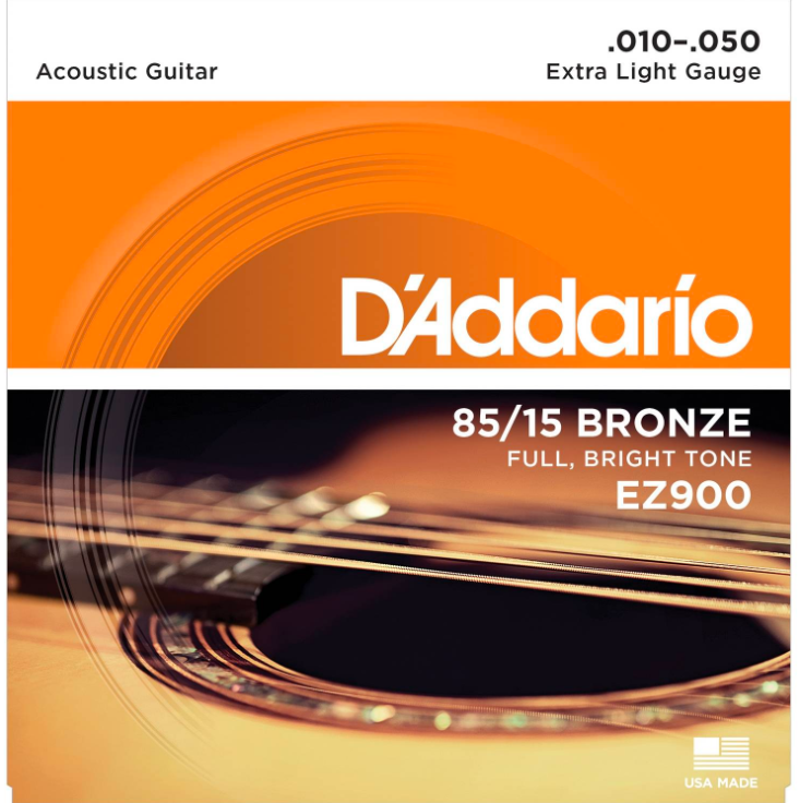 Струны D'Addario EZ900 для акустических гитар (бронза) 010-050