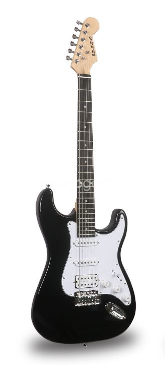 Электрогитара Bosstone SG-04 BK, 2 сингла 1 хамбакер, чехол
