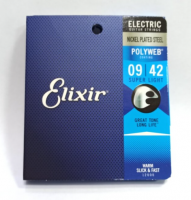 Комплект струн для электрогитары Elixir POLYWEB, никелированная сталь, 09-42