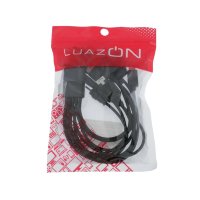 Кабель для зарядки 10 в 1 LuazON, USB, 1 А, 20 см, чёрный 1395780