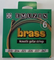 Струны Emuzin BRASS <6A103> для 6-стр. гитары навивка латунь (.010-.047)