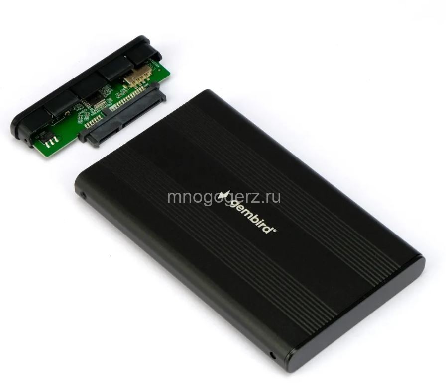 Внешний корпус 2.5" Gembird, черный, USB 2.0, SATA, металл