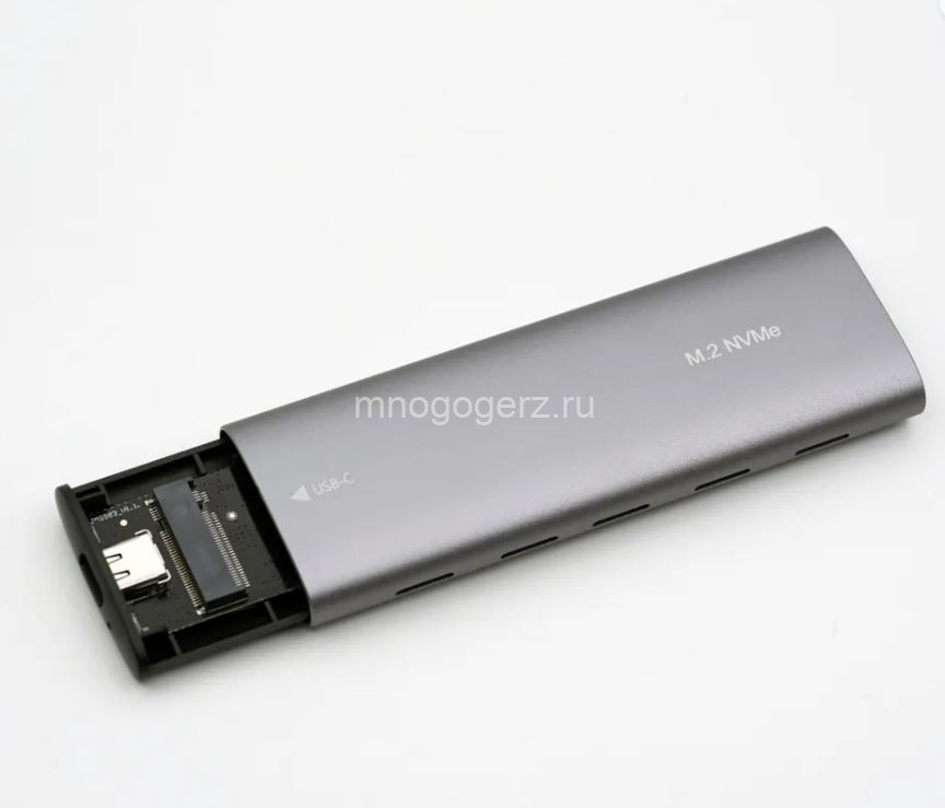 Внешний корпус для M2 NVMe накопителя USB 3.1 gen 2 10Gbps, алюминий