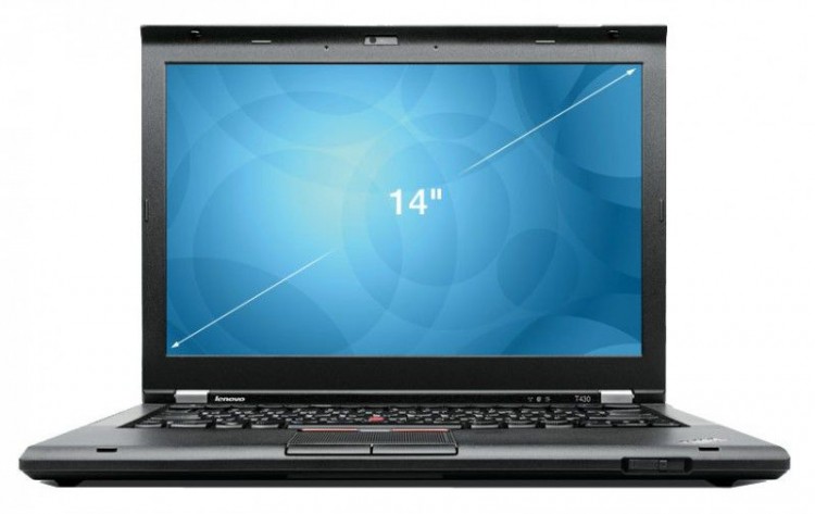 Ноутбук RFB Lenovo ThinkPad T430 14" (1600x900), i5-3320M(2.6-3.3GHz),4Gb,320Gb,DVD-RW,HD Graphics 4000, WiFi, BT,Cam, Win10Pro, без АКБ