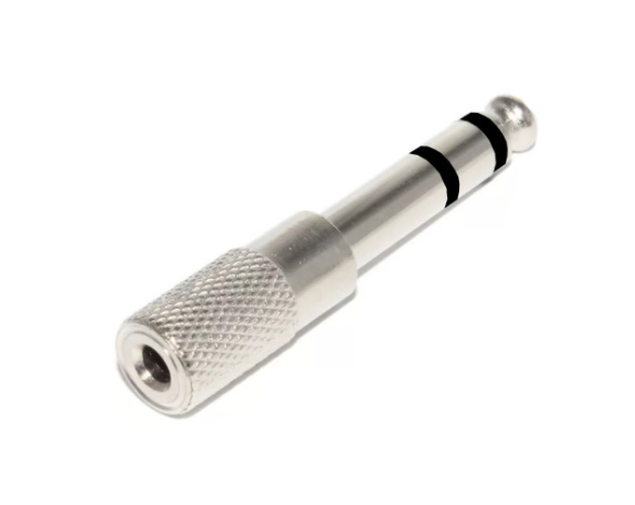 Переходник miniJACK 3.5 (m) - JACK 1/4" металлический