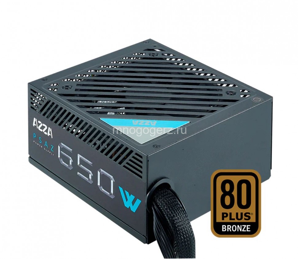 Блок питания AZZA PSAZ-650B, 650Вт, 120мм, черный, retail
