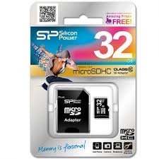 Флеш карта microSDHC 32Gb Silicon Power with SD adapter