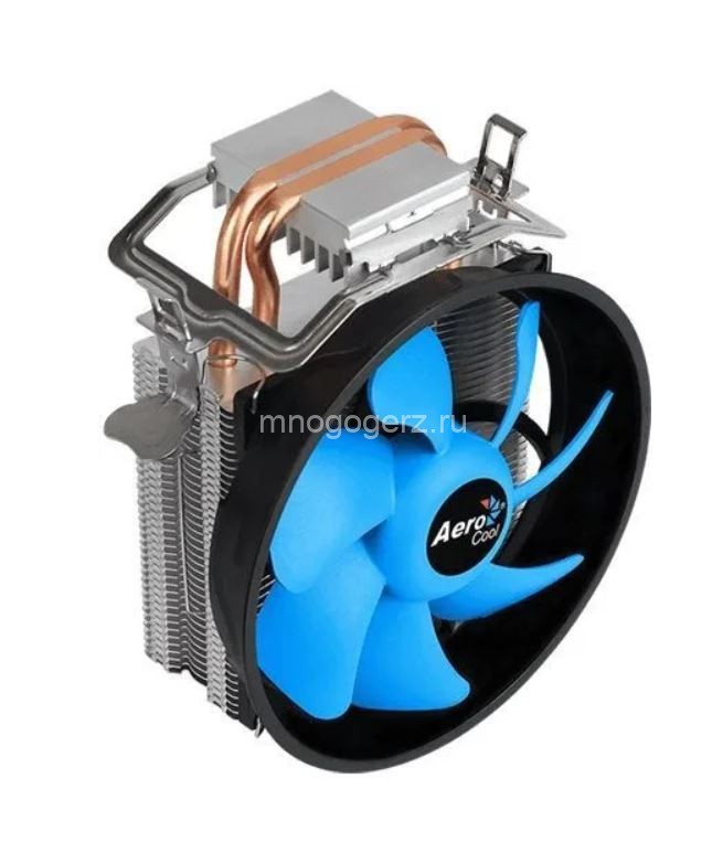 Кулер для процессора AeroCool Verkho 2, 90мм, алюминий/медь, 2000 об/мин, 25 дБ, 4 pin, 110 Вт