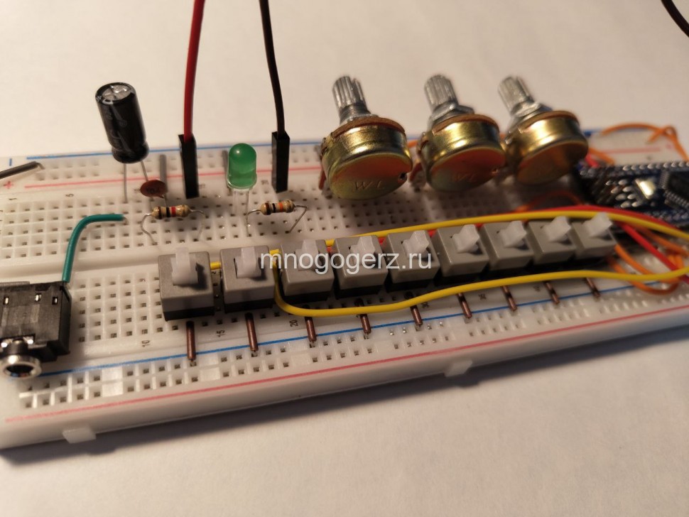 Набор DIY Drum Kit для сборки Драм машины на базе МК Arduino Nano