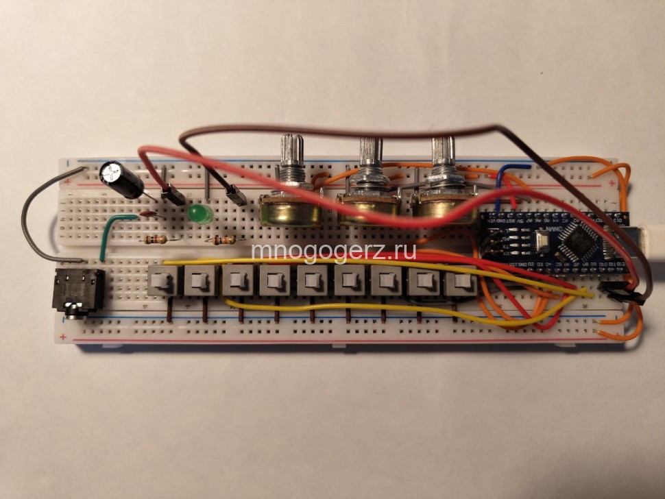 Набор DIY Drum Kit для сборки Драм машины на базе МК Arduino Nano