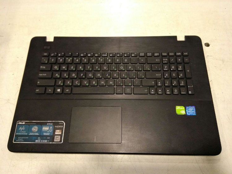 Клавиатура + верхняя панель на Asus X751S с разбора