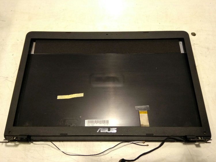 Верхняя часть корпуса для ноутбука Asus X751S (петли,шлейф матрицы,задняя крышка,передняя рамка) с разбора