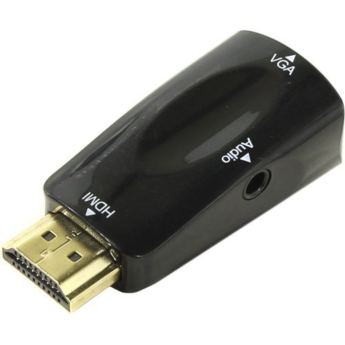 Адаптер HDMI M - VGA 15F+Audio ORIENT C118, для подкл.монитора/проектора к выходу HDMI черный 