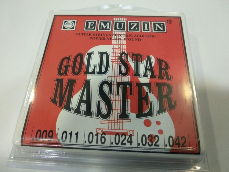 Струны для 6-стр. гитары GOLD STAR MASTER с обм. из нерж. стали /.009-.043/