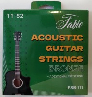 Струны Fabio FSB-111 для акустической гитары (бронза 0.011-0.052) + 1-ая струна
