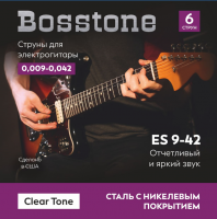 Струны для электрогитары из стали с никелевым покрытием Bosstone ES 9-42