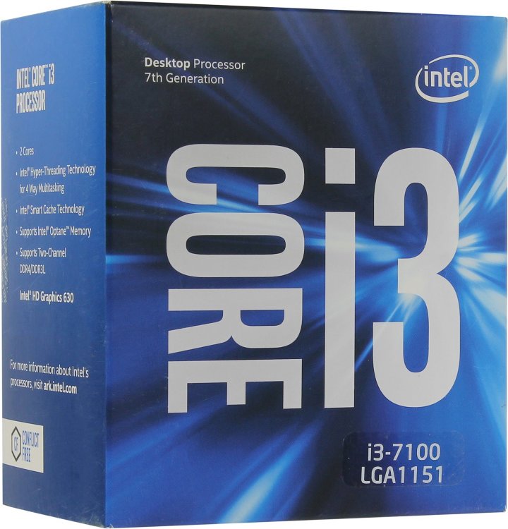 Процессор Intel® Core™ i3-7100 BOX <3.9GHz, 3Mb, LGA1151 (Kaby Lake)>