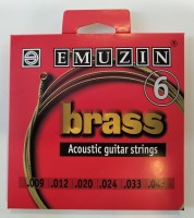 Струны Emuzin BRASS <6A102> для 6-стр. гитары навивка латунь (.009-.043)