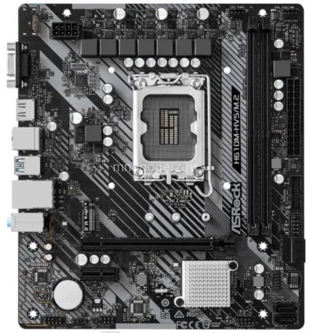 Материнская плата ASRock H610M-HVS/M.2 R2.0, LGA 1700, Intel H610, 2xDDR4-3200 МГц, 1xPCI-Ex16, 1xM.2, Micro-ATX